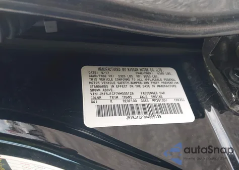 2017 Nissan Rogue Sport Sl из США, поврежденный, VIN JN1BJ1CP7HW005129